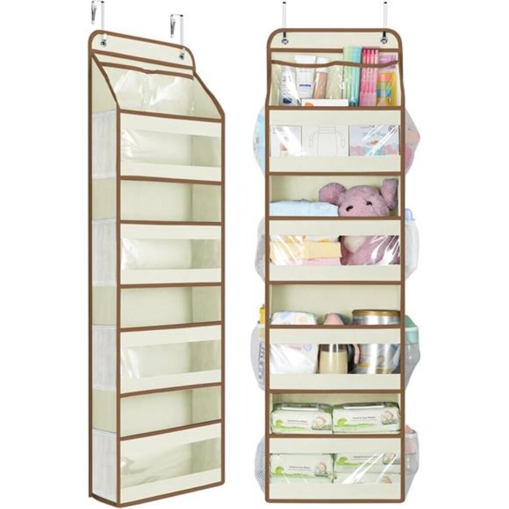 Over Door Organizer 5 Tier Hanging Storage Clear PVC Windows Closet Bedroom